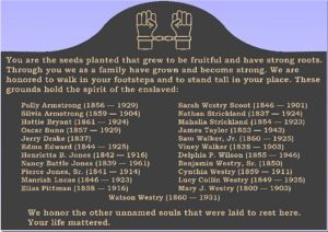 Slave Cemetery sign